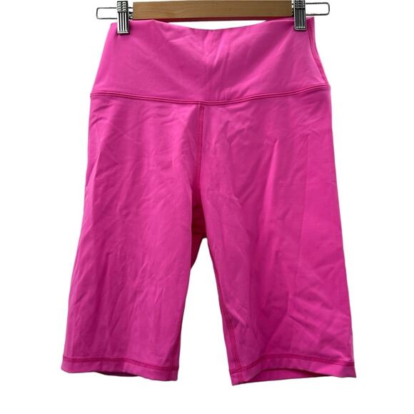 CRZ YOGA Light‎ Purple Pink High Rise Yoga Shorts 9.5" Inseam Sz M NEW - Picture 1 of 8